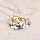 Heart Pendant Necklace Jewelry I Love You To The Moon Back Letter Mom Neckl