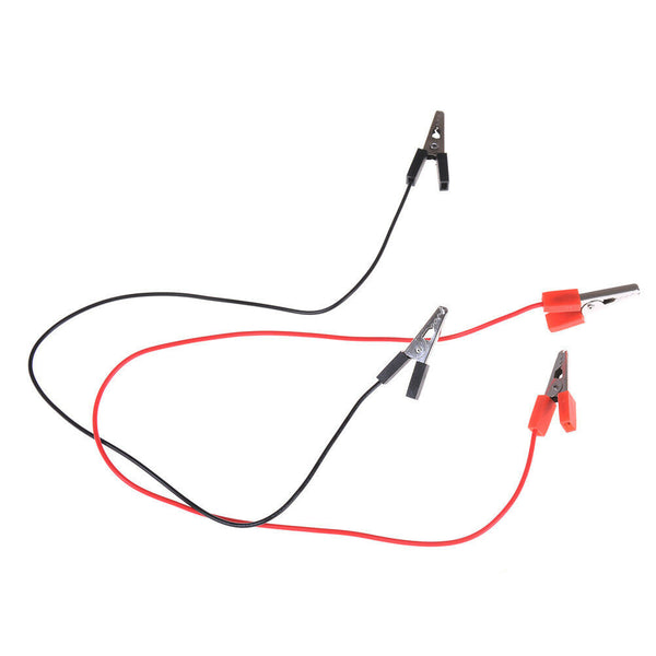 1Pair 40CM 5A Double Alligator Clip Clamp Test Booster Jumper Cable Red balck JR
