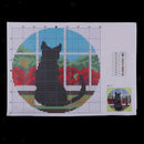 DIY Black Cat Latch Hook Kits for Beginners with Wooden Crochet Hook Needle