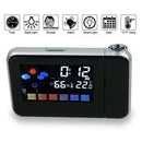 Projection Weather LCD Digital Alarm Clock, Backlight LED Color Display