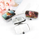 Portable Pocket Metal PillBox Medicine Storage Container Holder Organizer CaseBX