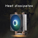 9Cm 2 Heat Pipe 4Pin Single Fan With Light Cpu Fan Cpu Heatsink For Intel 7