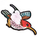 Sequined Bird Patch for Clothes Sewing on Rhinestone BeadedAppliqueforJackets JR