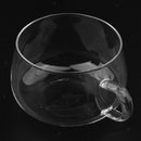 Round Double Wall Borosilicate Glass Cup Coffee Mug Cup Clear  Heat-resistant