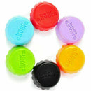6X Colorful Cute Silicone Lids Reusable Bottle Cap Beer Wine Savers M1I7 N0N8