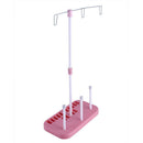 Pink Sewing Thread Stand Adjustable 3 Thread Spools Plastic Holder