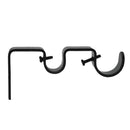3Pcs/Set Curtain Rod Brackets Heavy Duty Double Rod Holders Durable Metal C T3T3