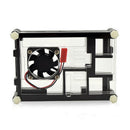 Clear Acrylic Case Shell Enclosure Box +Cooling Fan For Raspberry Pi 3 B +  3C