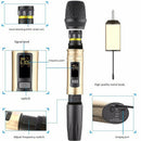Ux2 Uhf Wireless Microphone System Handheld Led Mic Uhf Speaker With Portab
