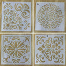 9pcs/set Walls Painting Layering Stencils Scrapbooking Template Embossing H U8S9