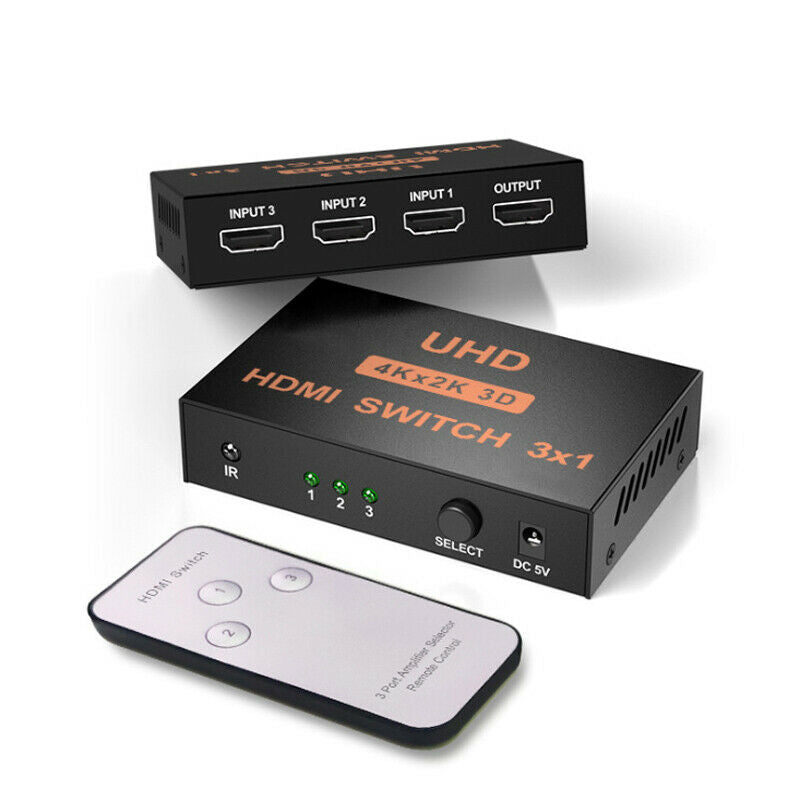 3x1 HDMI Switch Switcher 3 In 1 Out HDMI Sellector 3 port HDR 4K 60Hz HDCP2.2 bs