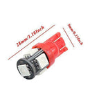 20pcs Super Red T10 Wedge 5-SMD 5050 LED Lights Bulb W5W 2825 158 192 168 194