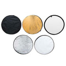 5 in 1 Collapsible Light Round Photography Reflector for Multi Photo (60cm)