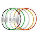6PC Stainless Steel Wire Keychain Cable Key Ring For Camping EDC Outdoor Hiking