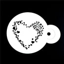 Novelty 3PCS/SET Heart Fondant Cake Stencil Cappuccino Cupcake Decoration ME