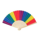 7-inch Bamboo Rainbow fan Folding Summer Accessory For Dance Decoration Wed