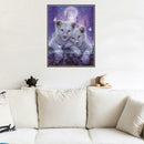Purple Tiger Lovers 5D DIY Diamond Painting Embroidery Cross Stitch Kit Art
