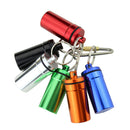 Lot 6x Waterproof Aluminum Medicine Pill Case Box Bottle Container Key Chain