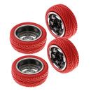 1:10 On Road Racing RC Car Rubber Wheels Tyres Rims HSP HPI 94122/94123 Red