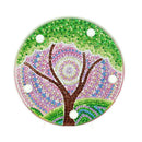DIY Tree Diamond Painting Light Special Full Drill LED Night Lamp (Green)