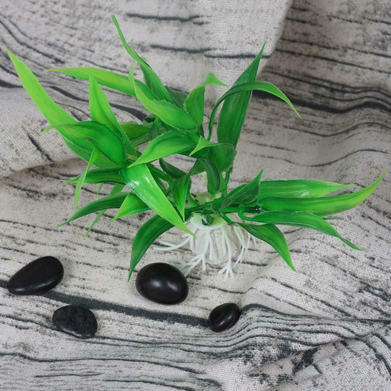 Water Grass Green Plant Ornament 15cm For Aquarium Fish Tank Artificial Supplys
