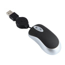 Mini USB Wired Mouse Retractable Cable Tiny Small Mouse 1600 DPI Optical Co P2B1