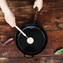 Wear Resistant Kitchen Dish Brush Retro Wooden Pot Brush with Long Handle -