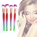 5pcs Purple Handle Makeup Cosmetic Brushes Set Powder Foundation Eyeshadow