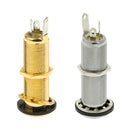 Guitar Bass Pickup Threaded Cylinder 6.35mm Jack Output Socket Chrome