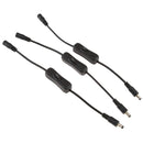 3x LED Strip Light Inline On/Off Switch DC Power Adapter Connector 5.5x2.1mm