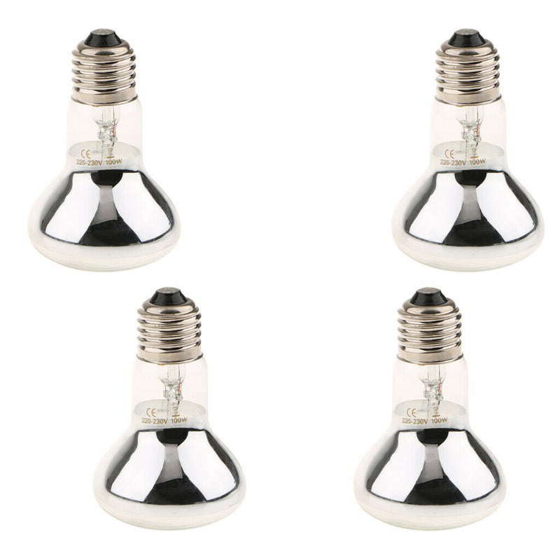 4 PCS 220V Heat Basking Lamp Reptile Infrared Heater Reptile Supplies 100W