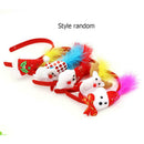 Cute Christmas Feather Headband for Baby Reindeer Hair Band Head Hoop Party Prop