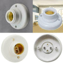 New E27 Round Plastic Base Screw Light Bulb Lamp Sockets A Pro R0I0 White 8 J4V2