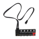 5 Port PC Fan Hub Splitter Speed Controller Adapter For 4 Pin PWM Fan Connec Ew