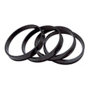 Set of 4 Plastic Spacer Wheel Hub Centric Spigot Rings 57.1-66.6 For Skoda Black
