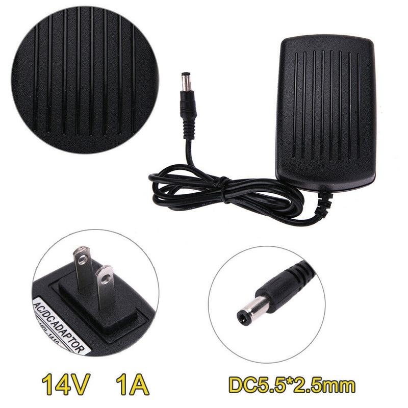 DC14V 1A Adapter AC 100V-240V to DC 14V Converter Power Supply Adapter 5.5*