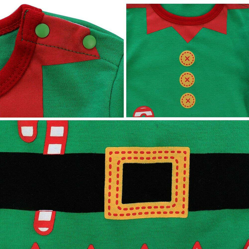 Baby Boys Girls Overalls Romper Christmas costume Clothing Sets with Hat Gr V6C3