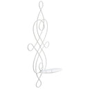 Wrought Iron Wall Mounted Sconce Candle Holder Tea Light Candlestick White