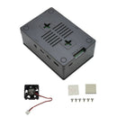 For Raspberry Pi 4B 3.5 Inch Protective ABS Case with Cooling Fan Support D