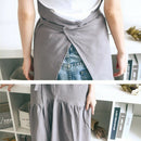Brief Nordic Wind Mermaid Fairy Cotton Linen Cooking Kitchen Apron for Woma