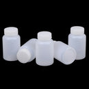 5X 100mL Laboratory Chemical Storage Case White Plastic Widemouth Bottle OZ