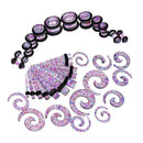 36 Pack Glitter Gauge Kit Spiral Tapers Tunnels and Plugs Ear Stretching Starter