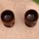Natural Wooden Goblet Red Wine Cup Beer Mug Party Groomsmen Brown Gift Free