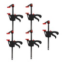 5pcs Black Plastic 4'' Heavy Duty Wood Bar Clamp Quick Grip Squeeze Clamps