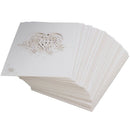 100 Pcs ivory wedding party pearlescent love hearts place cards table name
