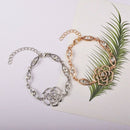 New Floral Hand-Studded Camellia Temperament Charm Bracelets For Women Allo B6C3