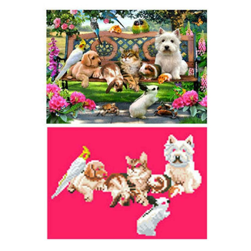 40x30cm Animal Garden DIY 5D Diamond Painting Cross Stitch Needlework Craft