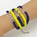 Fashion Hand-woven Wristband Infinity Love Bicycle Friendship Bracelet 17-22CM