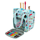 Needles Tote Organizer Knitting Bag Crochet Hooks Yarn Storage Printed Travel