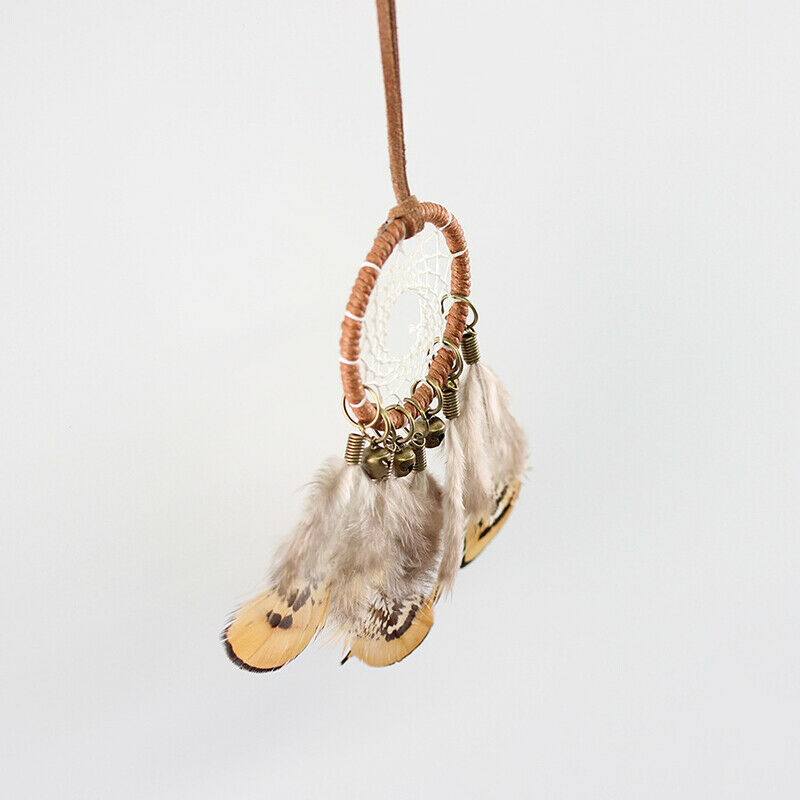 Dreamcatcher Wind Chimes Small Bronze Bells Car Pendant Home Decor Dream Ca